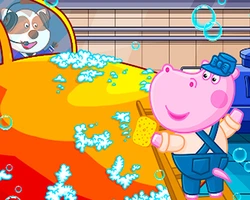 Play Hippo Car Station online for free