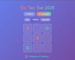Play Tic Tac Toe 2025 online for free